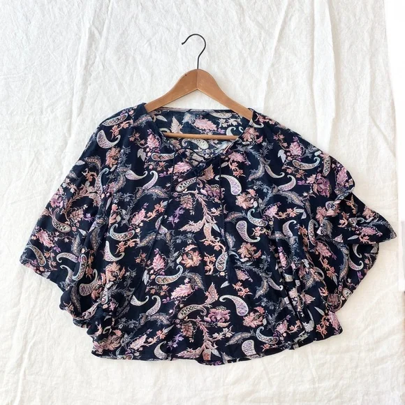 Lucky Brand Boho Floral Paisley Knit Top - Picture 6 of 10